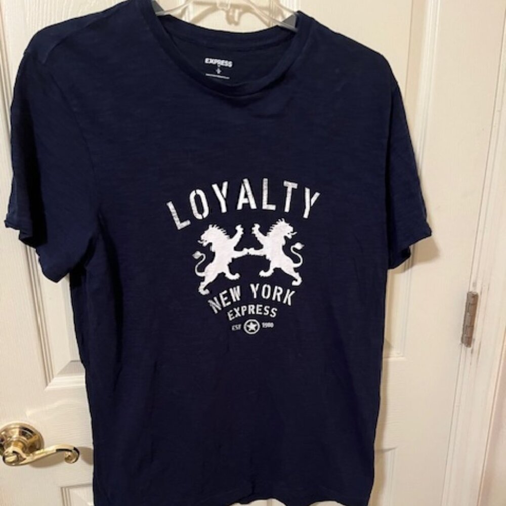 Express Men's Black Logo T-Shirt.  Size Large